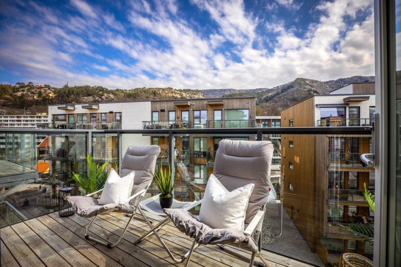 New Penthouse Apartment With Sea View In Bergen Centrum Экстерьер фото